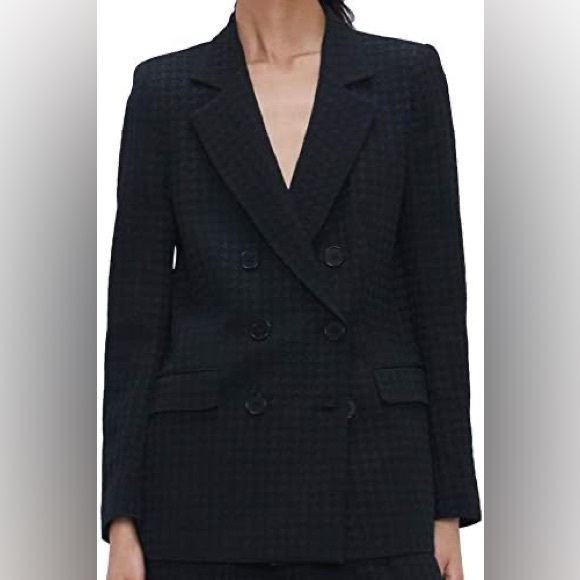 ZARA Double Breasted Jacquard Blazer XS - Picture 7 of 9